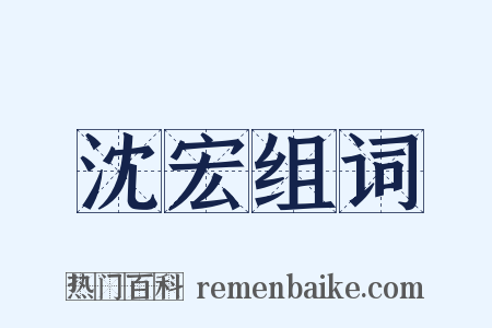 沈宏组词是什么意思的图片